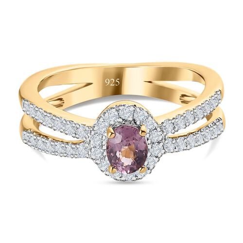 AA Tanzanian Lavender Spinel Ring 925 Gold