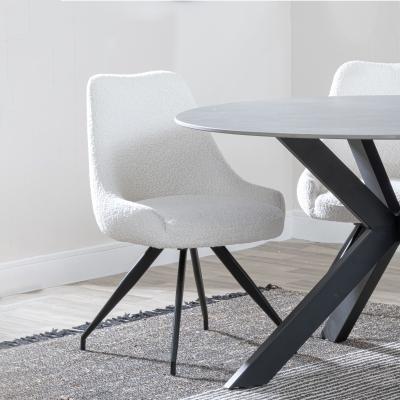 Arctic Cream Swivel Dining Chair