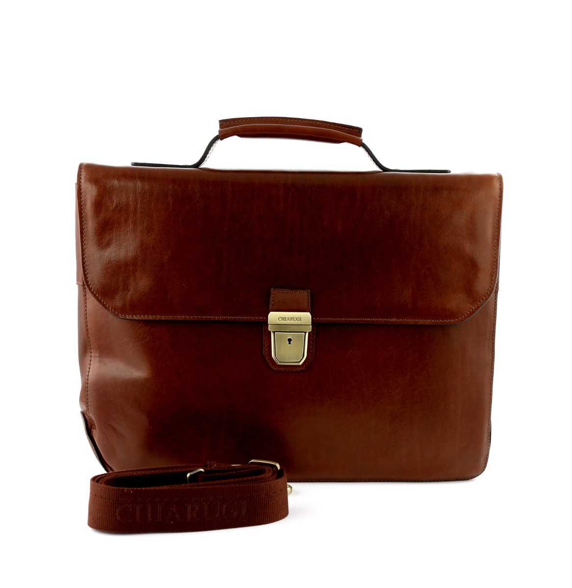 Chiarugi Brown 14" Laptop Bag