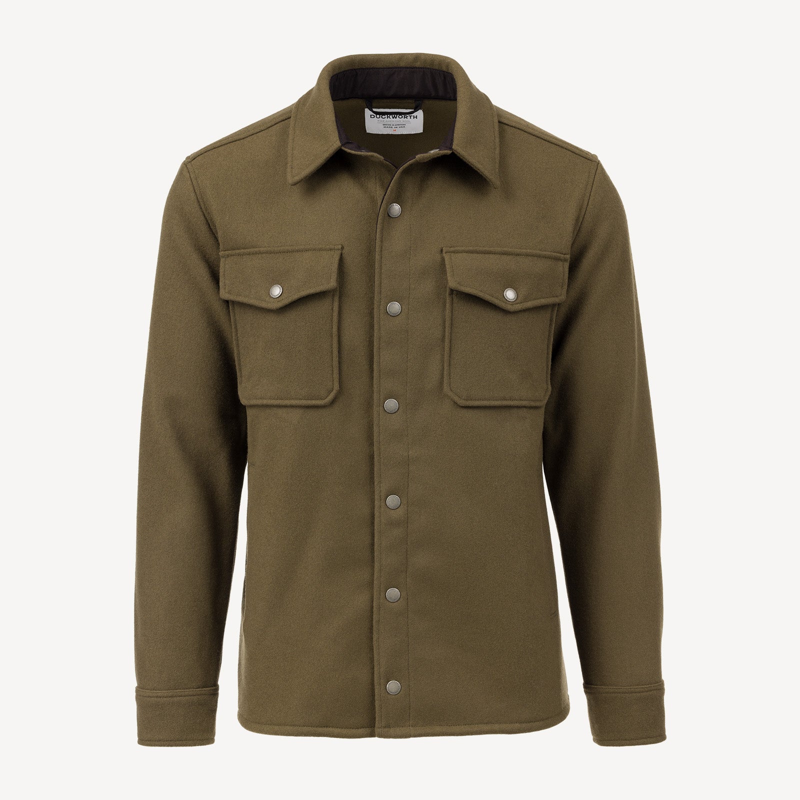 Merino Wool Shirt | Men's Snowcrest Shirt Jacket | Montana Merino | Dark Olive | S