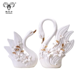 OEM Ceramic Swan Home Decor Showpieces