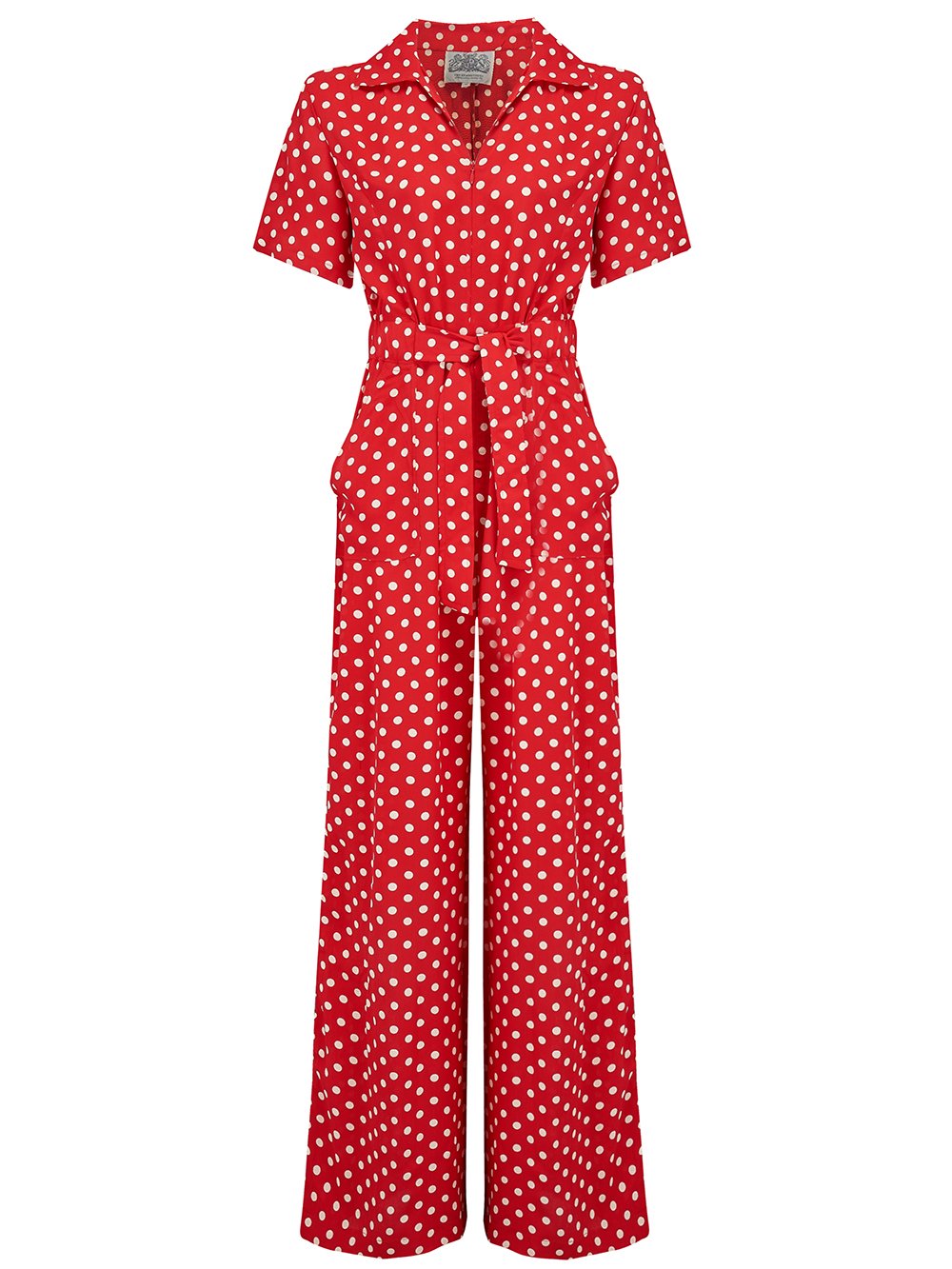 Red Polka Dot 1940s Siren Suit