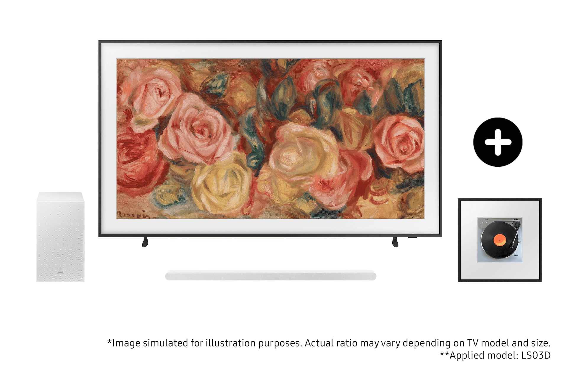 Samsung 2024 65" The Frame QLED 4K TV with S701D Ultra Slim Soundbar and Music Frame Wireless Smart Speaker Phantom Black