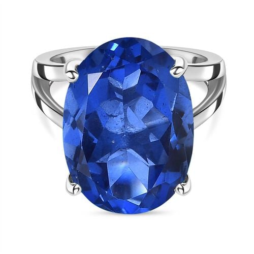 Triplett Quartz Ring in Rhodium-Plated Silver