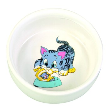 Trixie Cat-Themed Ceramic Bowl